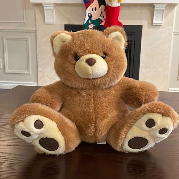 Chrisha Playful Plush Apricot Large Bear Excellent Condition 12” tall sitting - Picture 1 of 8